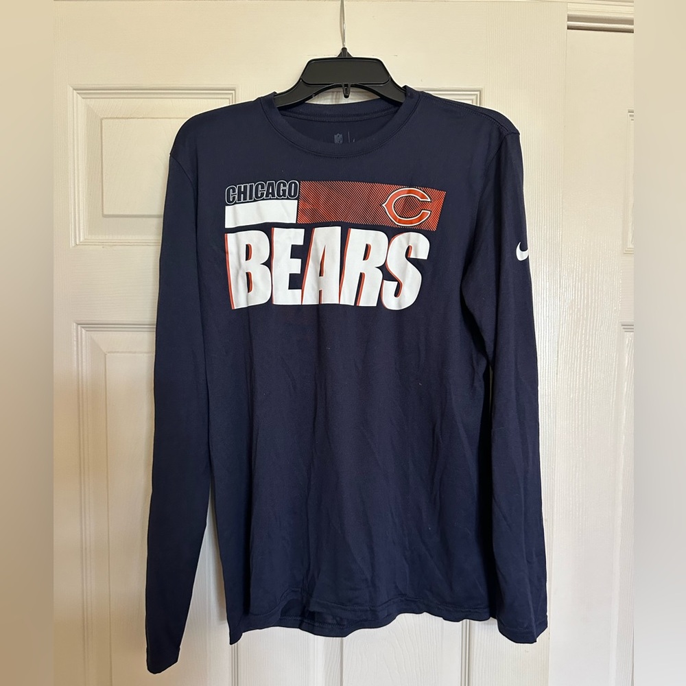 Nike Dry fit Chicago Bears 💙🧡🐻 long sleeves blue tshirt